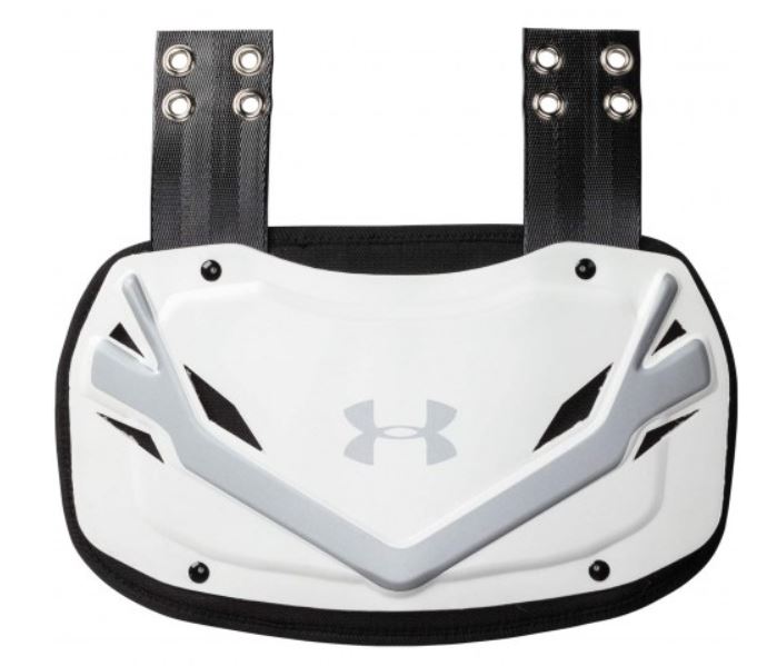 QWOS Football Back Plate - Rear Protector Lower Back Pads for Football Players - Backplate Shield with High Impact Foam Backing - Available in Youth