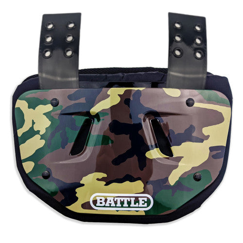 Battle Camouflage Chrome Football Back Plate - Youth