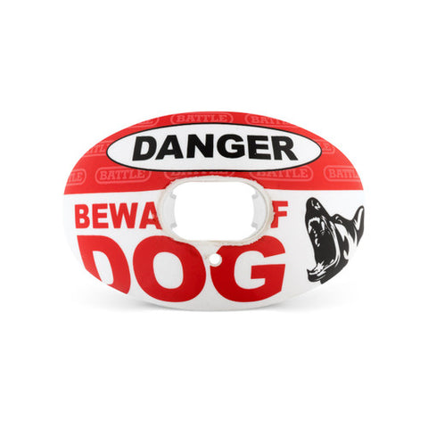 Battle Oxygen Beware of Dog Mouthguard - Red