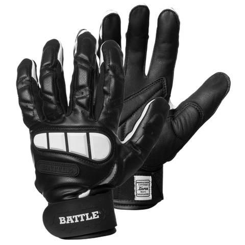 Battle Lineman Black Football Gloves - Vikn Sports