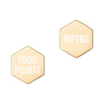 Vipers Hexagon Stud Earrings - Vikn Sports