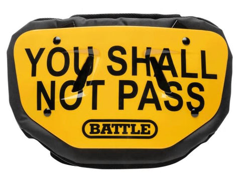 Battle "You Shall Not Pass" Chrome Football Back Plate - Adult - Vikn Sports