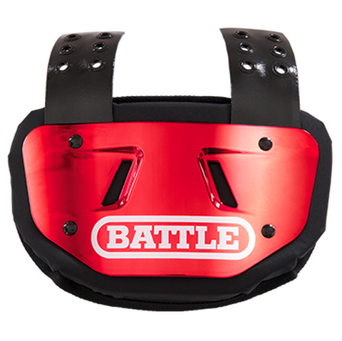 Battle Chrome Red Football Back Plate - Youth