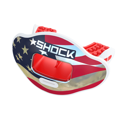 Shock Doctor Chrome Stars & Stripes Max Airflow Mouthguard - MULTIPLE COLOR OPTIONS