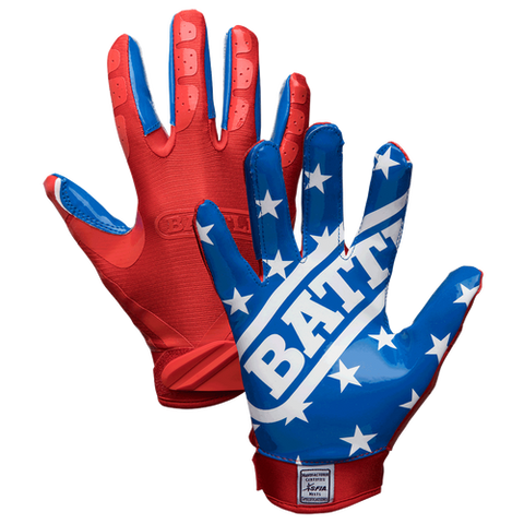 Battle American Flag Football Receiver Gloves - Vikn Sports
